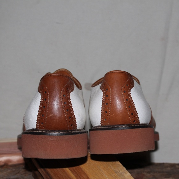 Sherman Brothers, Leather Oxford Loafers, Brown and White, size 9 1/2 mens main image 4